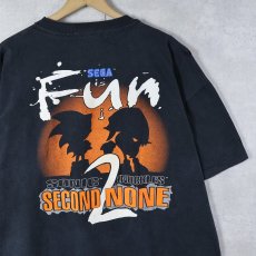 画像1: 90's SEGA USA製 "SONIC SECOND NONE" ゲームプリントTシャツ BLACK XXL  (1)