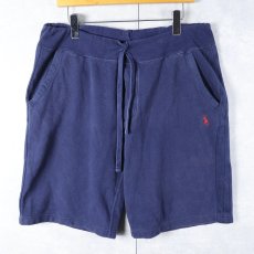 画像3: POLO Ralph Lauren ロゴ刺繡 鹿の子ショーツ NAVY L (3)