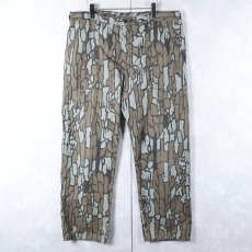 画像1: "TREBARK" カモ柄 サイドアジャスタ付き コットンワークパンツ W39 (1)