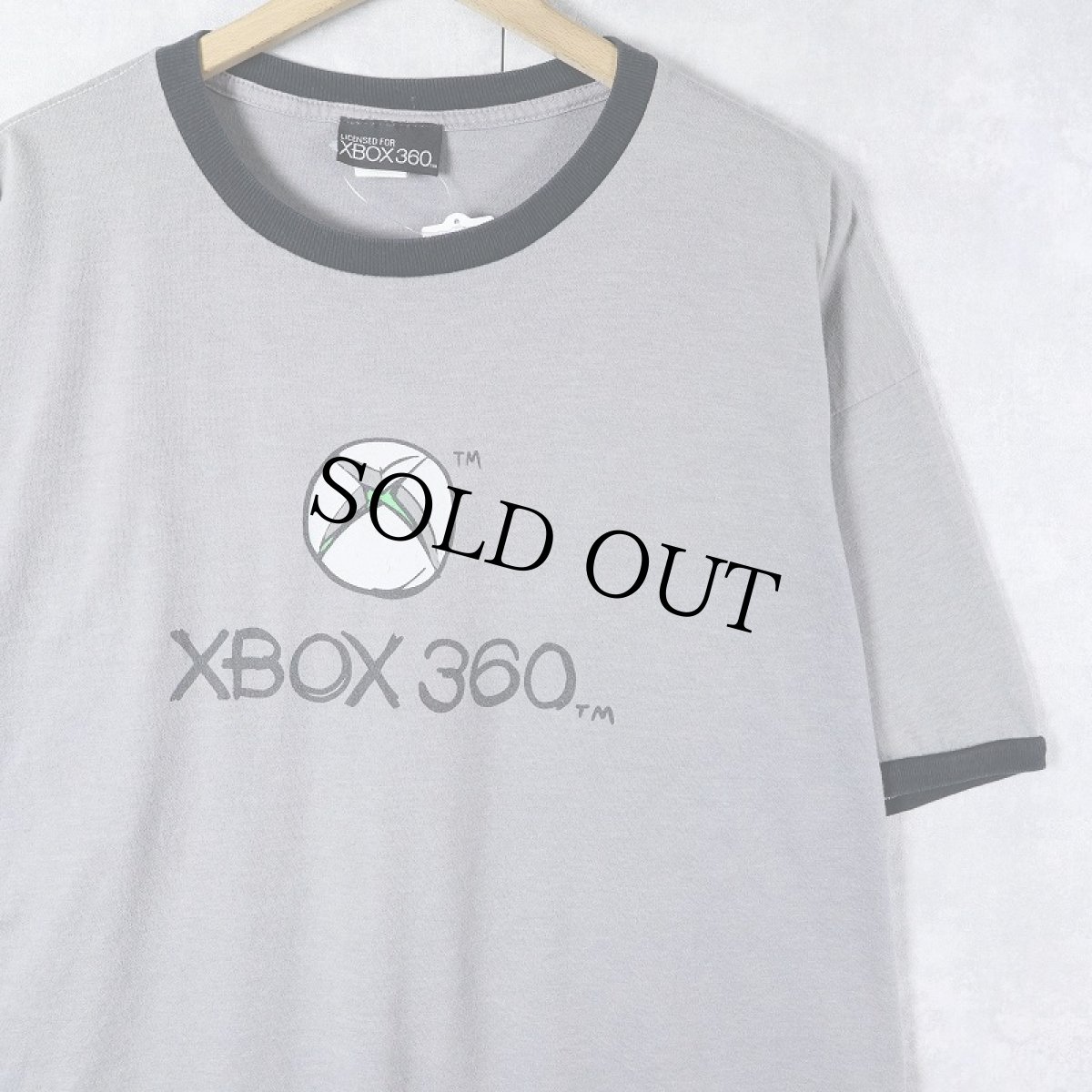 画像1: 90's XBOX 360 USA製 ゲームプリント リンガーTシャツ XL (1)
