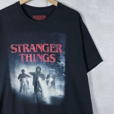画像1: STRANGER THINGS SFドラマプリントTシャツ BLACK XL (1)