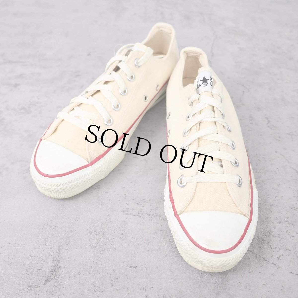 画像1: 90's CONVERSE ALLSTAR USA製 キャンバスローカットスニーカー US6 1/2 (1)