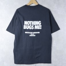 画像2: 90's USA製 "NOTHING BUGS ME!" プリントTシャツ NAVY L (2)