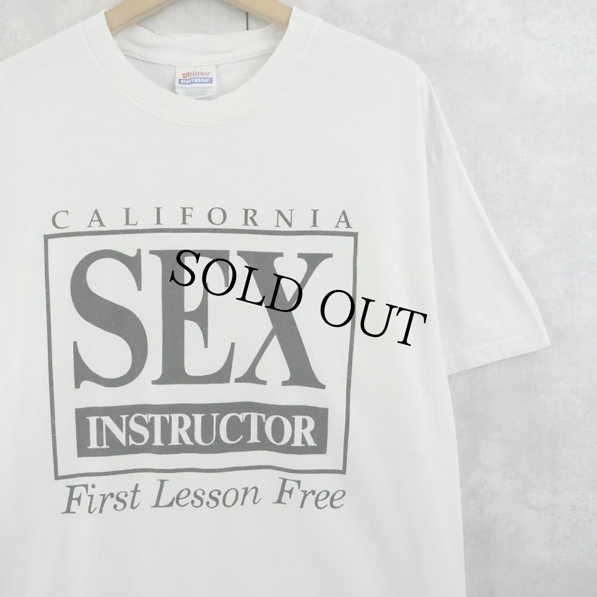 画像1: 2000's "SEX INSTRUCTOR" プリントTシャツ L (1)