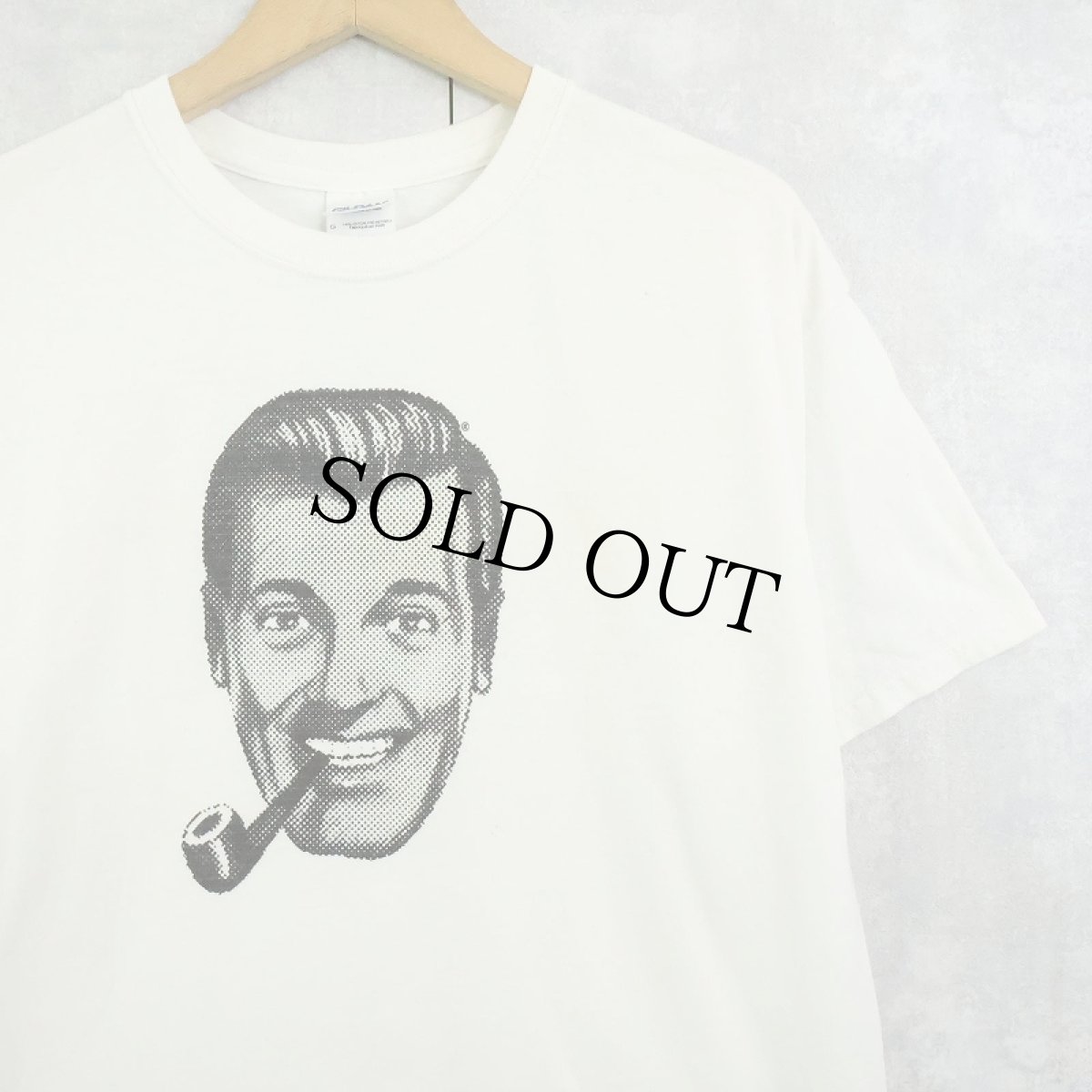 画像1: J. R. "Bob" Dobbs パロディ宗教 イラストプリントTシャツ L (1)