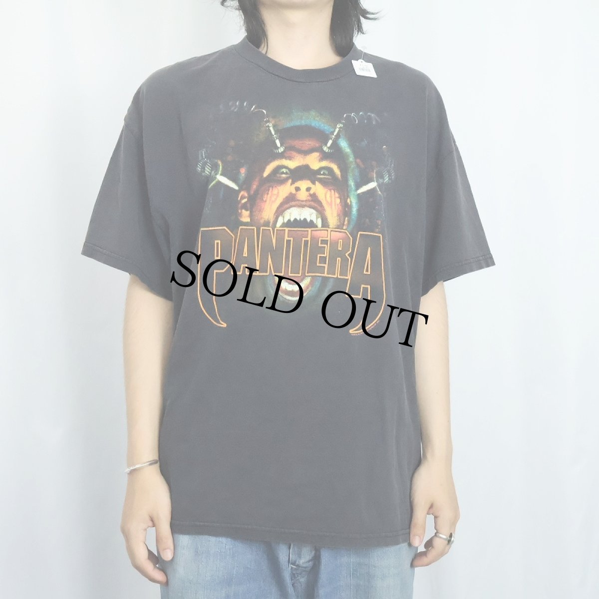 画像2: 2003 PANTERA USA製 ヘヴィメタルバンド プリントTシャツ XL (2)