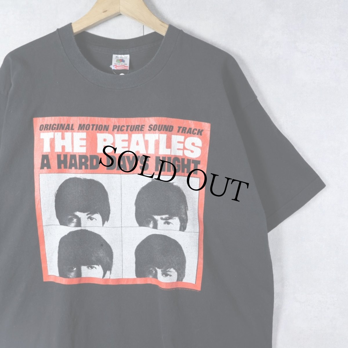 画像1: 1992 THE BEATLES USA製 "A Hard Day's Night" ロックバンドアルバムTシャツ BLACK XL (1)