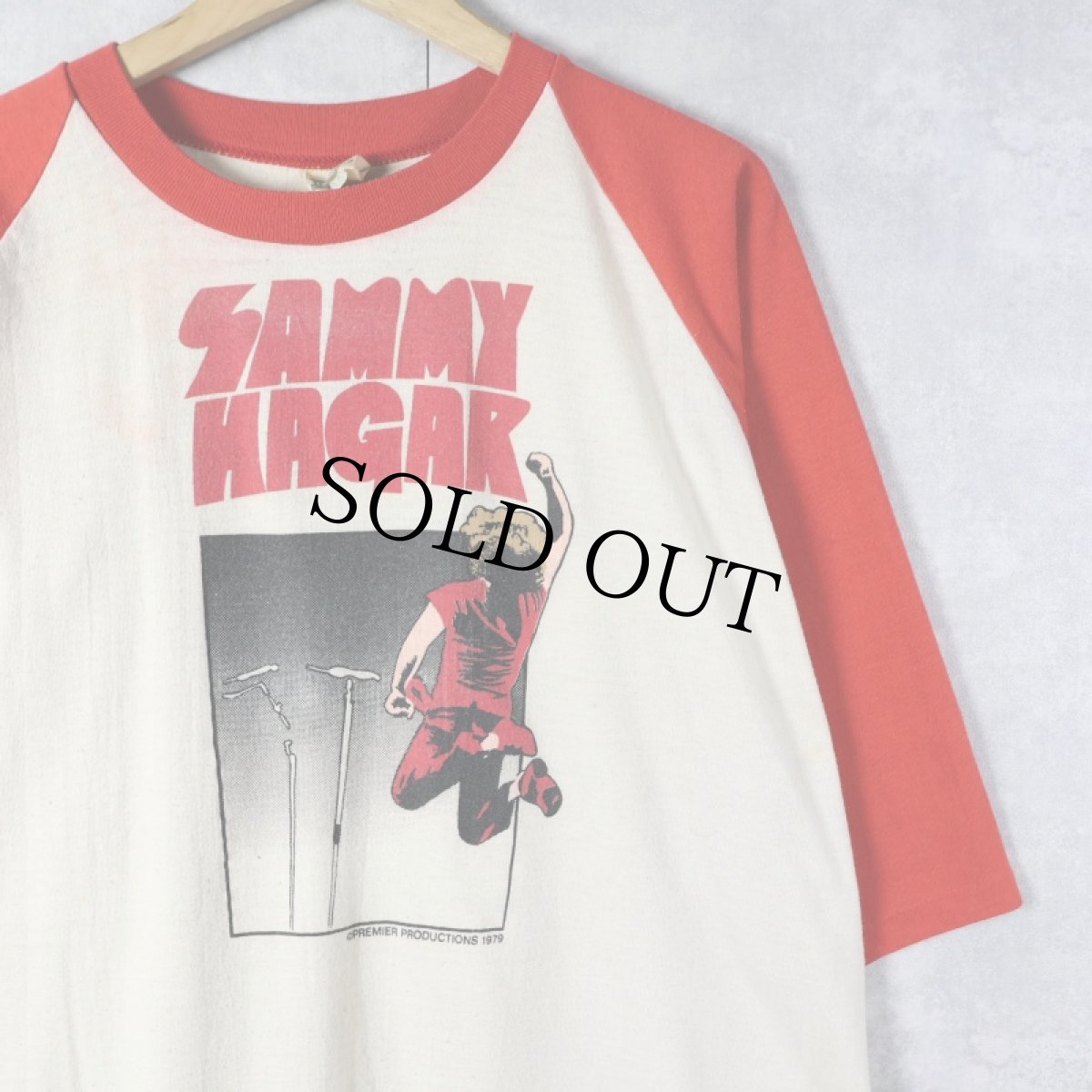 画像1: 70's Sammy Hagar USA製 ロックミュージシャン プリントラグランTシャツ L (1)
