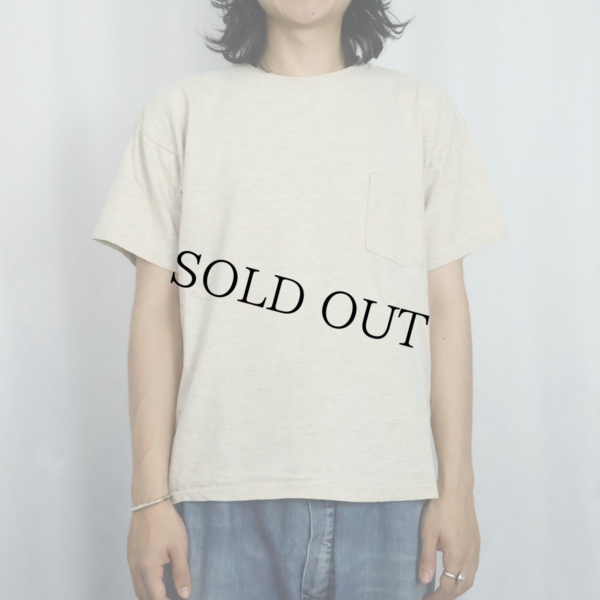 画像2: 90's GAP USA製 無地 ポケットTシャツ M (2)