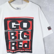 画像1: 90's adidas USA製 "GO BIG RED NEBRASKA" プリントTシャツ L (1)