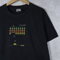 画像1: Space Invaders ゲームプリントTシャツ BLACK L (1)