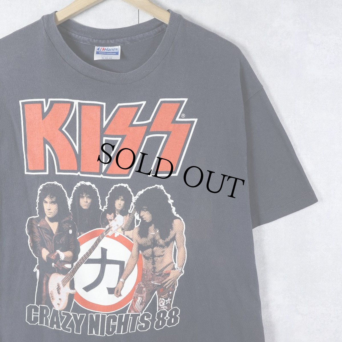 画像1: 80's KISS USA製 "CRAZY NIGTS 88" ロックバンドツアー プリントTシャツ XL (1)