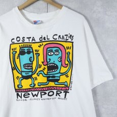 画像1: 90's BIG HED USA製 "COSTA deL CRAZies" アートプリントTシャツ XL (1)