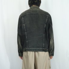 画像3: 90's EURO Levi's 70503 ブラックデニムジャケット L (3)