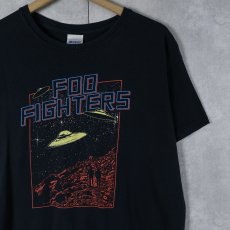 画像1: Foo Fighters ロックバンドツアープリントTシャツ BLACK M (1)