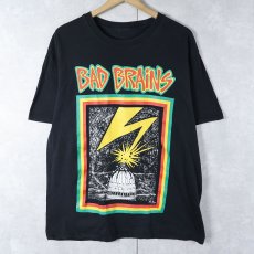 画像1: BAD BRAINS ロックバンドプリントTシャツ BLACK (1)