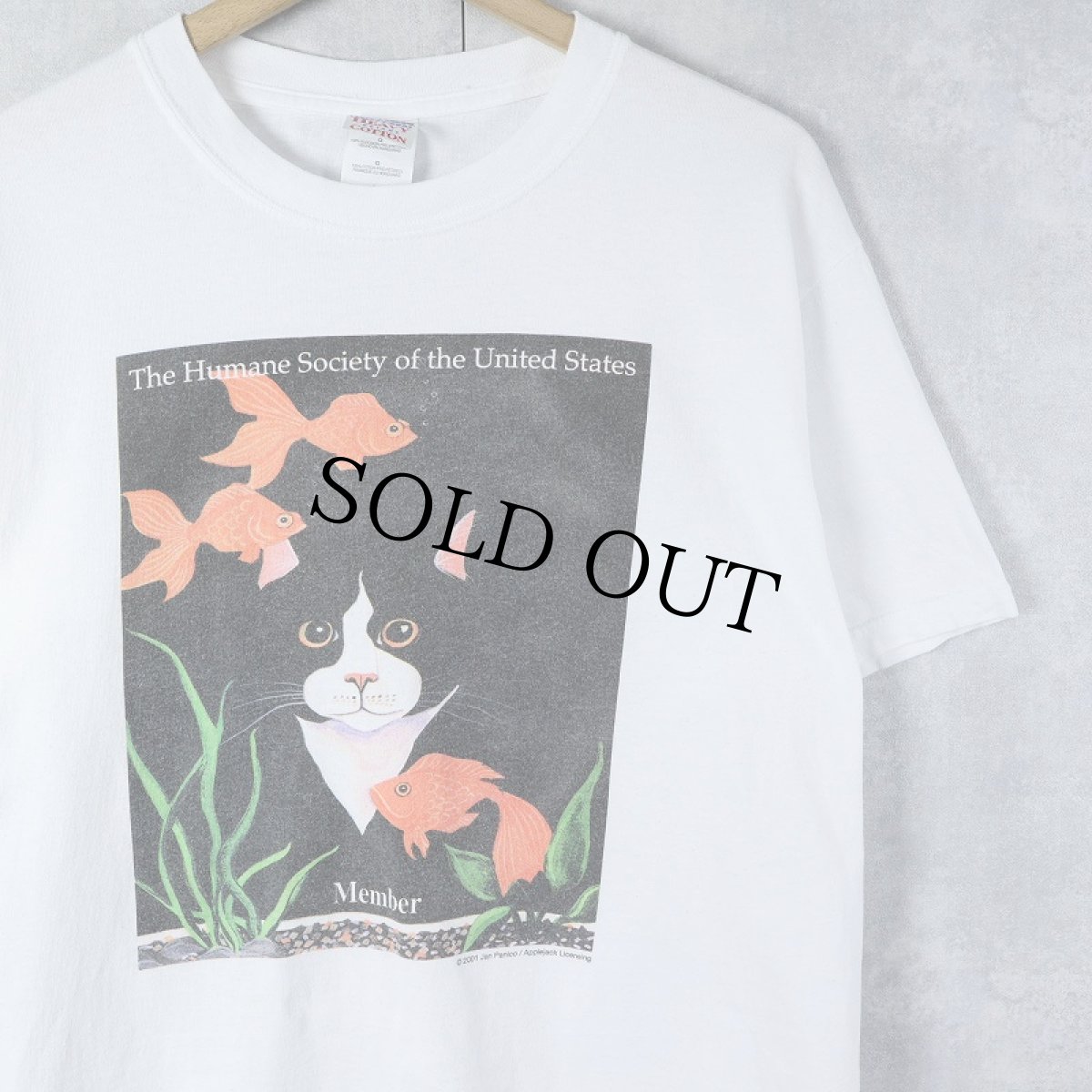 画像1: Jan Panico "Oscar Mesmerized" アートプリントTシャツ L (1)