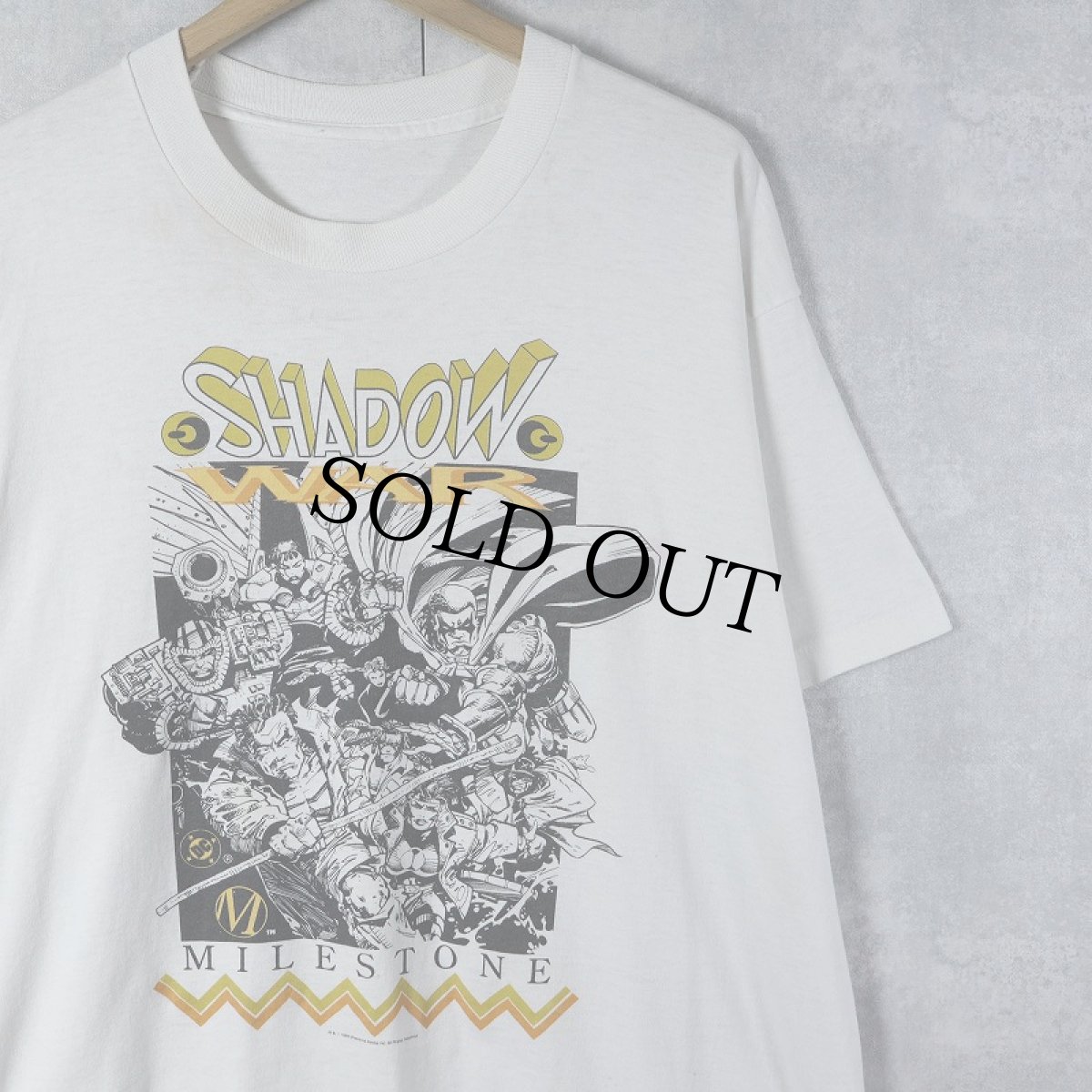 画像1: 90's Milestone Media "SHADOW WAR" アメコミキャラクタープリントTシャツ  (1)