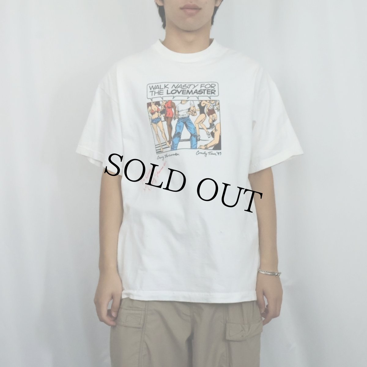 画像2: 90's USA製 "WALK NASTY FOR THE LOVEMASTER" プリントTシャツ XL (2)