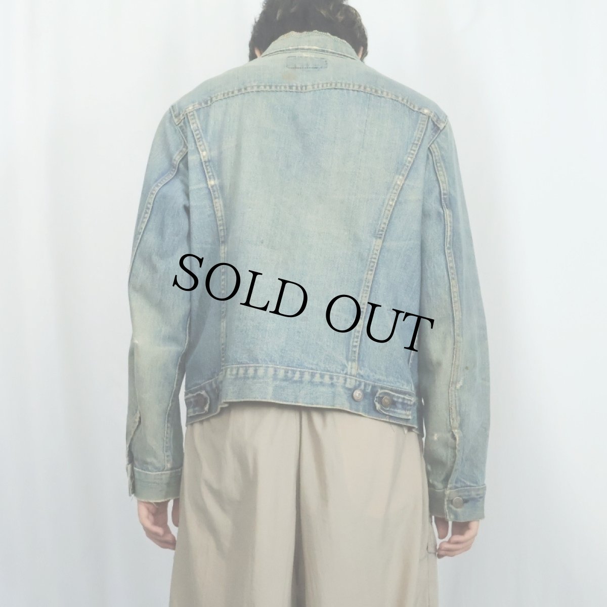 画像3: 60〜70's LEVI'S 70505 BIGE デニムジャケット (3)