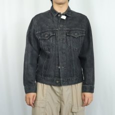 画像2: 90's Levi's 75505 CANADA製 ブラックデニムジャケット SIZE40 (2)