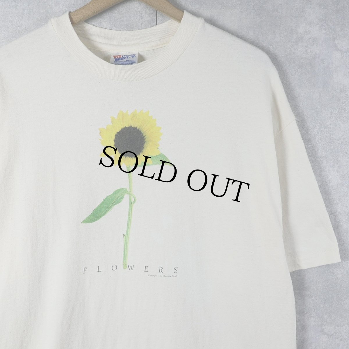 画像1: 90's PLANT THE EARTH USA製 ''FLOWERS" ひまわりプリントTシャツ XL (1)