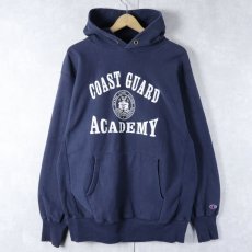 画像1: 90's Champion REVERSE WEAVE USA製 "COAST GUARD ACADEMY" スウェットフーディー XL (1)