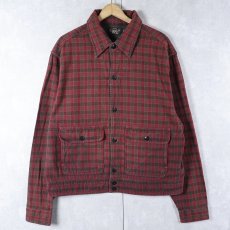 画像1: Ralph Lauren RRL チェック柄 コットンシャツジャケット XL (1)