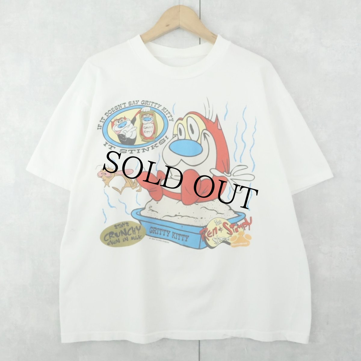 画像1: 90's Ren&Stimpy キャラクタープリントTシャツ (1)