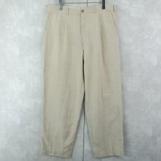 画像1: 2タック リネンスラックス W34 (1)