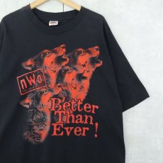 画像1: 90's nWo Wolfpac "Better Than Ever!" プロレスユニット プリントTシャツ BLACK XL (1)