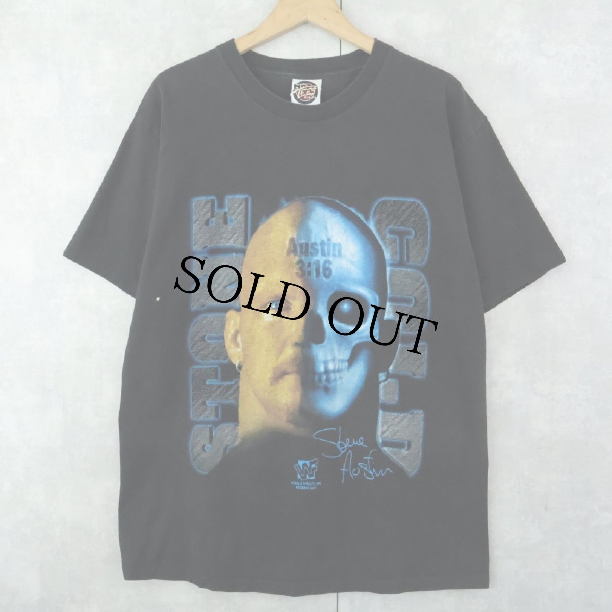 画像1: 90's〜 Stone Cold Steve Austin USA製 "AUSTIN 3:16" プロレスラープリントTシャツ BLACK L (1)