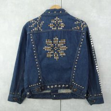画像2: 70's Wrangler 127MJ USA製 スタッズカスタム デニムジャケット SIZE40 (2)