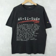 画像1: 90's WWF "Attitude Era" プロレスゲーム プリントTシャツ BLACK (1)