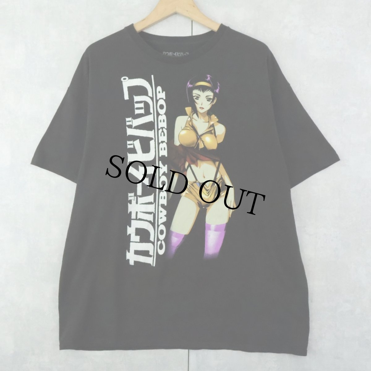 画像1: COWBOY BEEBOP "フェイ・ヴァレンタイン" SFアニメプリントTシャツ BLACK XL (1)