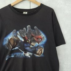 画像1: 2000's Dance Dance Revolution Mario Mix ゲームプリントTシャツ BLACK L (1)
