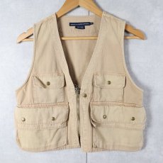 画像2: Ralph Lauren Sport 馬柄 コットンハンティングベスト M (2)