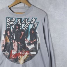 画像1: 80〜90's KISS "Animalize" ロックバンド ツアープリントロンT (1)