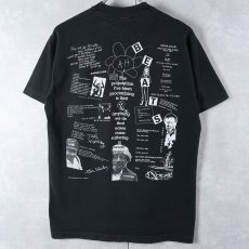 画像2: 90's BROADSHIRT POETRY MAGAZINE "THE BEATS" 詩人プリントTシャツ BLACK M (2)