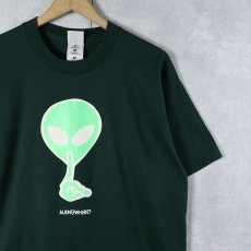 画像1: 90's ALIEN WHERE? エイリアンプリントTシャツ L (1)