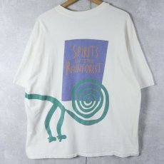 画像2: 90's USA製 Spirits of the Rainforest 巻きプリントTシャツ XL (2)