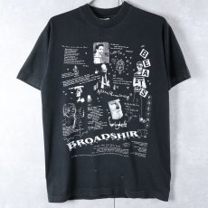 画像1: 90's BROADSHIRT POETRY MAGAZINE "THE BEATS" 詩人プリントTシャツ BLACK M (1)