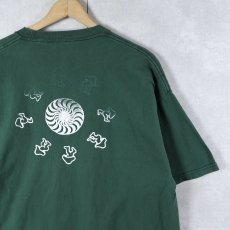 画像1: "PEICELESS" サイケデリックアートプリントTシャツ  (1)