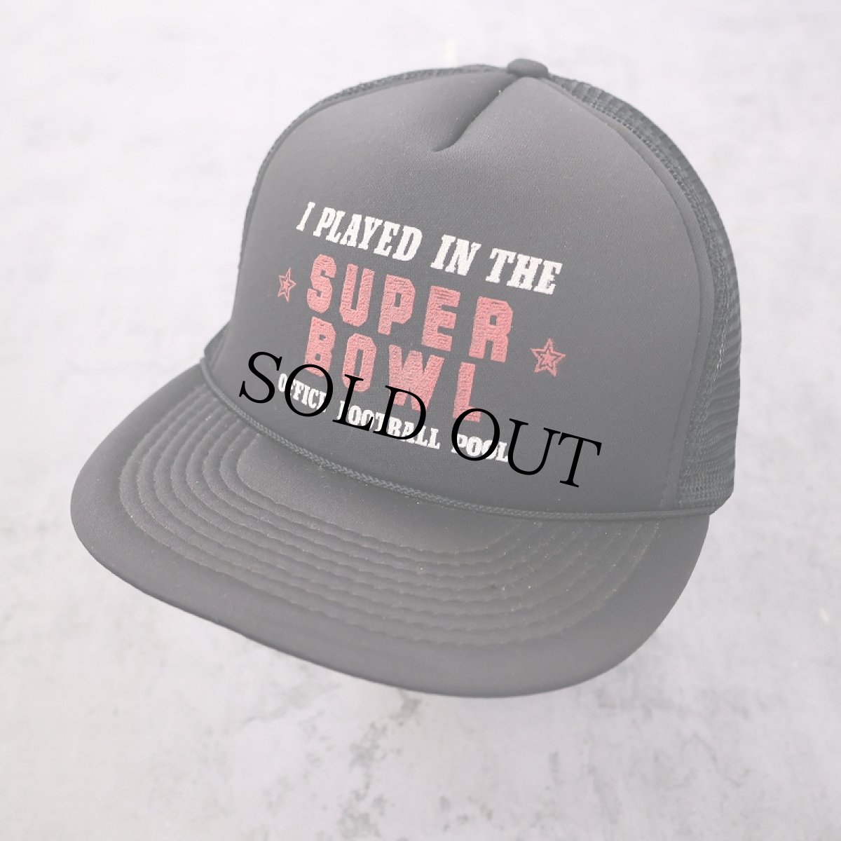 画像1: 90's "I PLAYED IN THE SUPER BOWL..." スナップバックメッシュキャップ BLACK ONESIZE (1)
