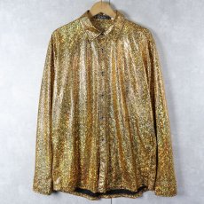 画像1: WULFUL シャイニー ポリエステルシャツ L (1)