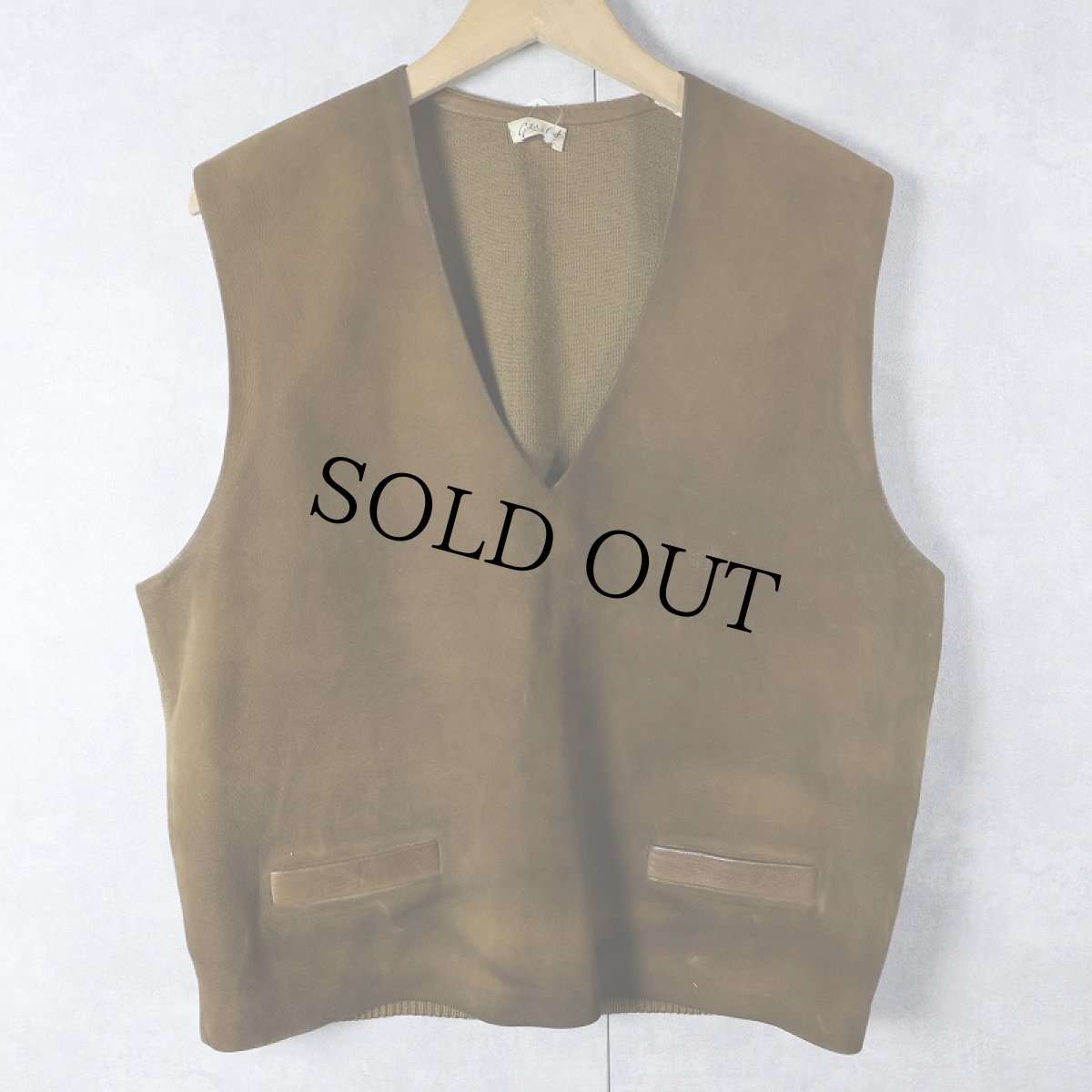 画像1: ⁡50's〜 Goldees Coat FRANCE製 レザー×ニットベスト (1)