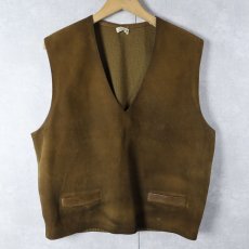 画像1: ⁡50's〜 Goldees Coat FRANCE製 レザー×ニットベスト (1)
