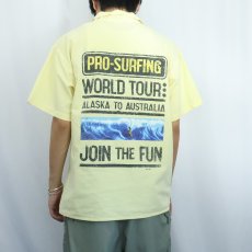 画像4: 80's Ocean Pacific CANADA製 プリントコットンオープンカラーシャツ M (4)