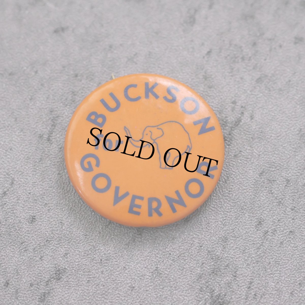 画像1: VINTAGE "Buckson for Governor" 選挙 缶バッジ (1)