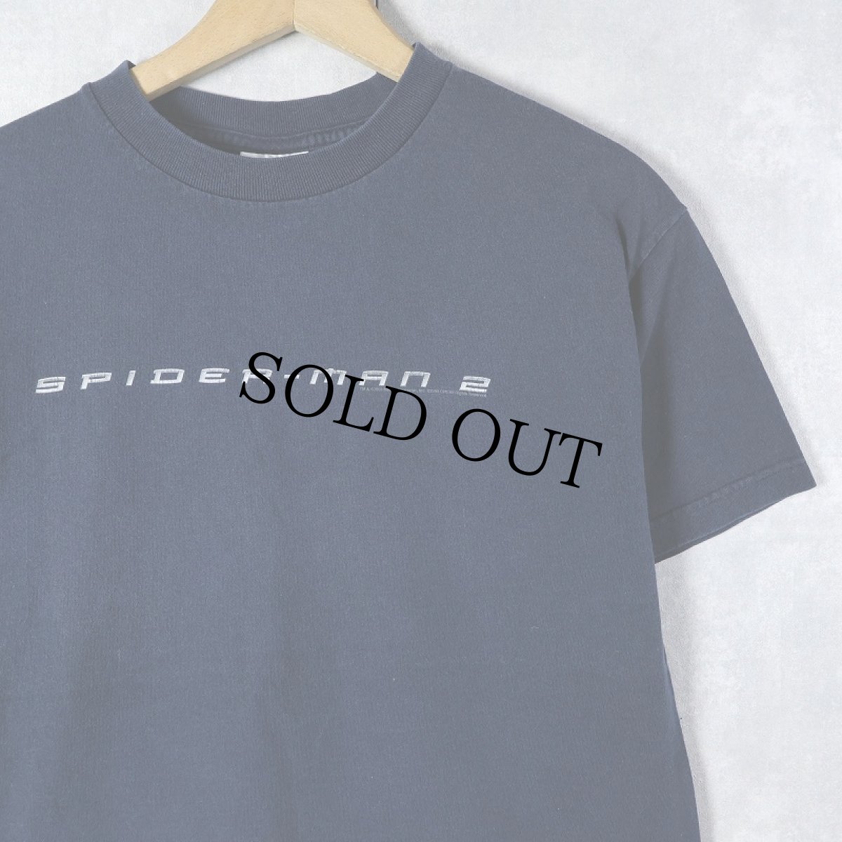 画像1: 2000's Spider-Man 2 映画プリントTシャツ NAVY M (1)